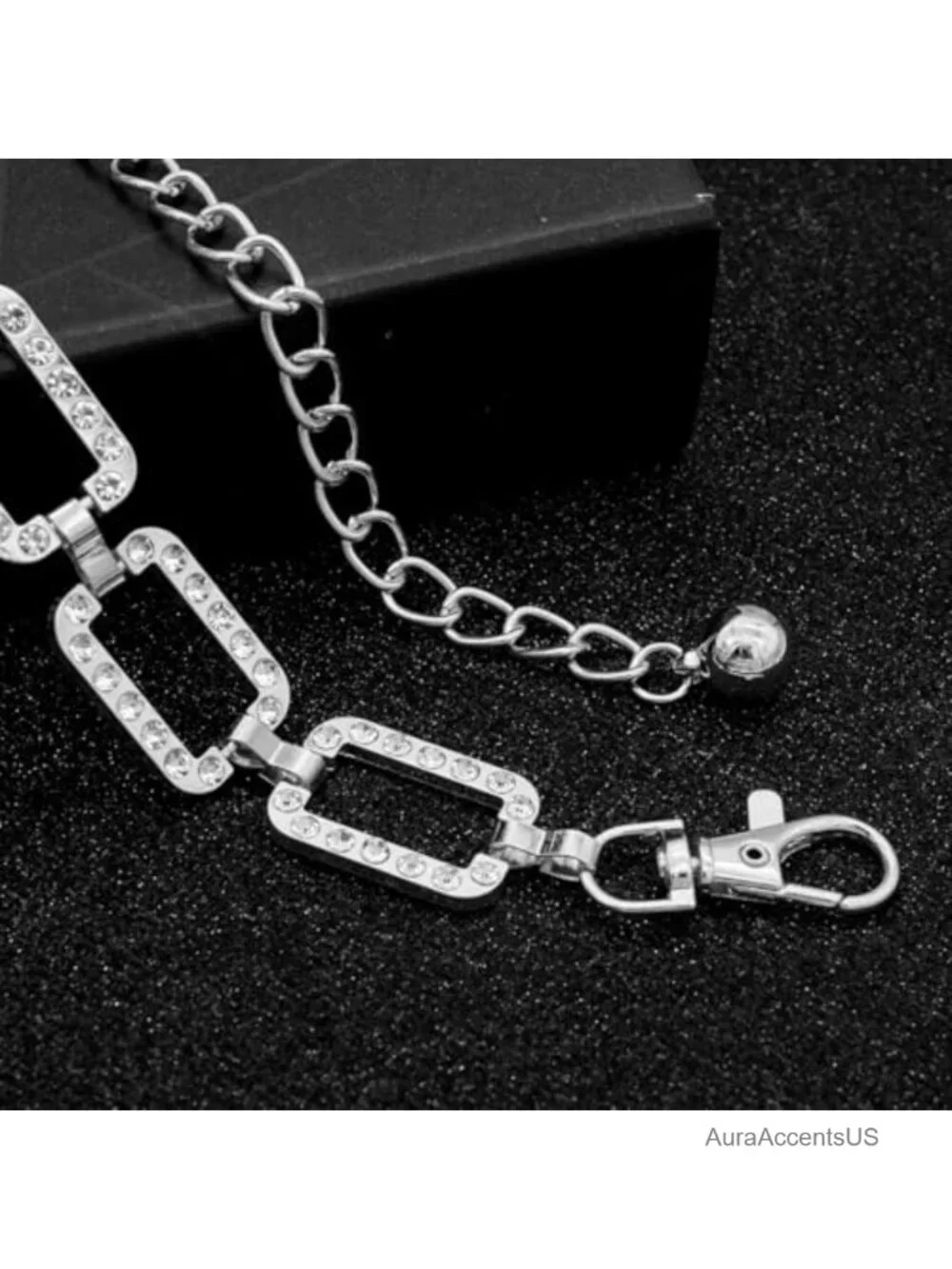 Metal Waist Chain Rhinestone Chain Belt Crystal Belt for Dress
